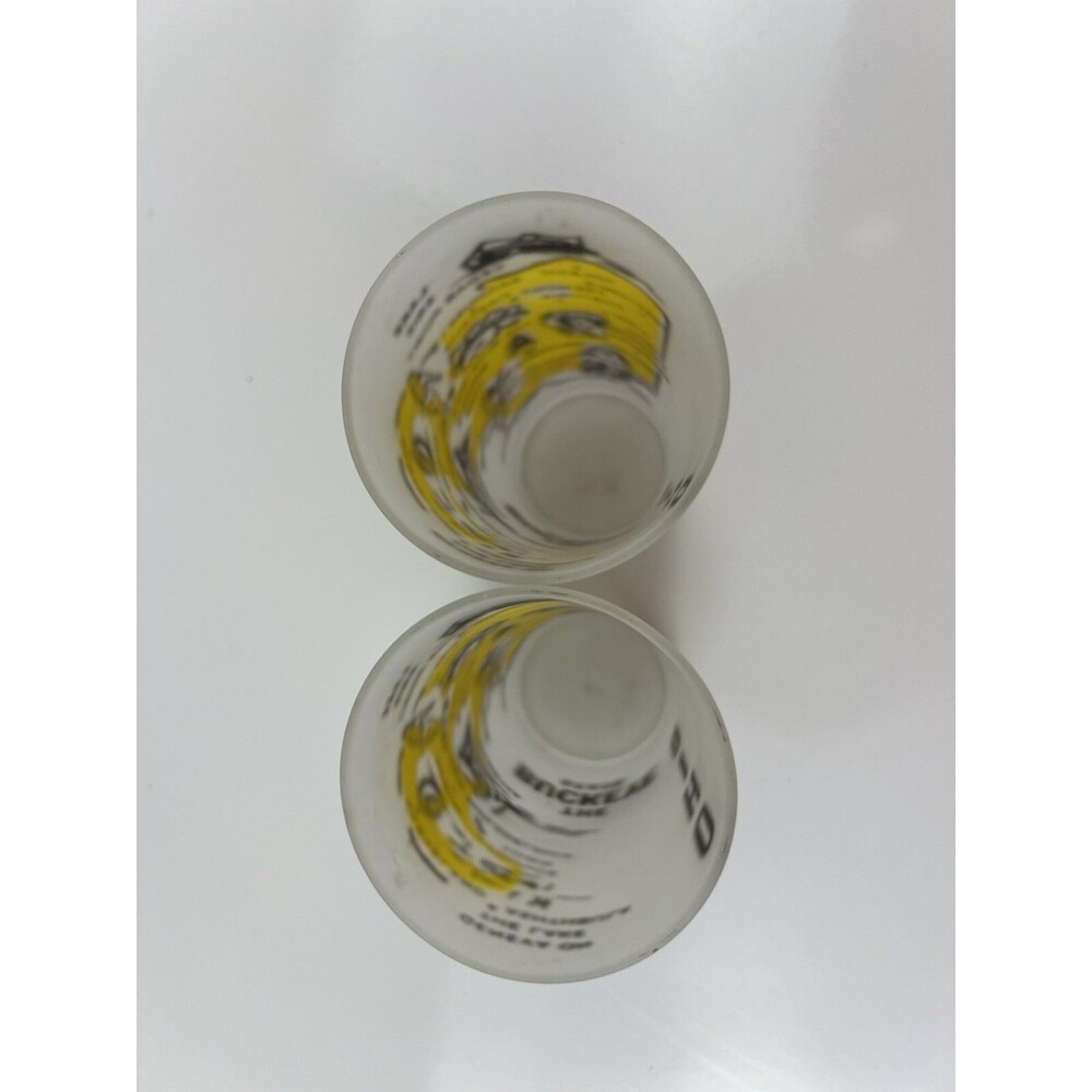 Vintage Set Of 2 Ohio Frosted Souvenir Glass Tumbler 4.75" Hazel Atlas Kitschy - Picture 8 of 12